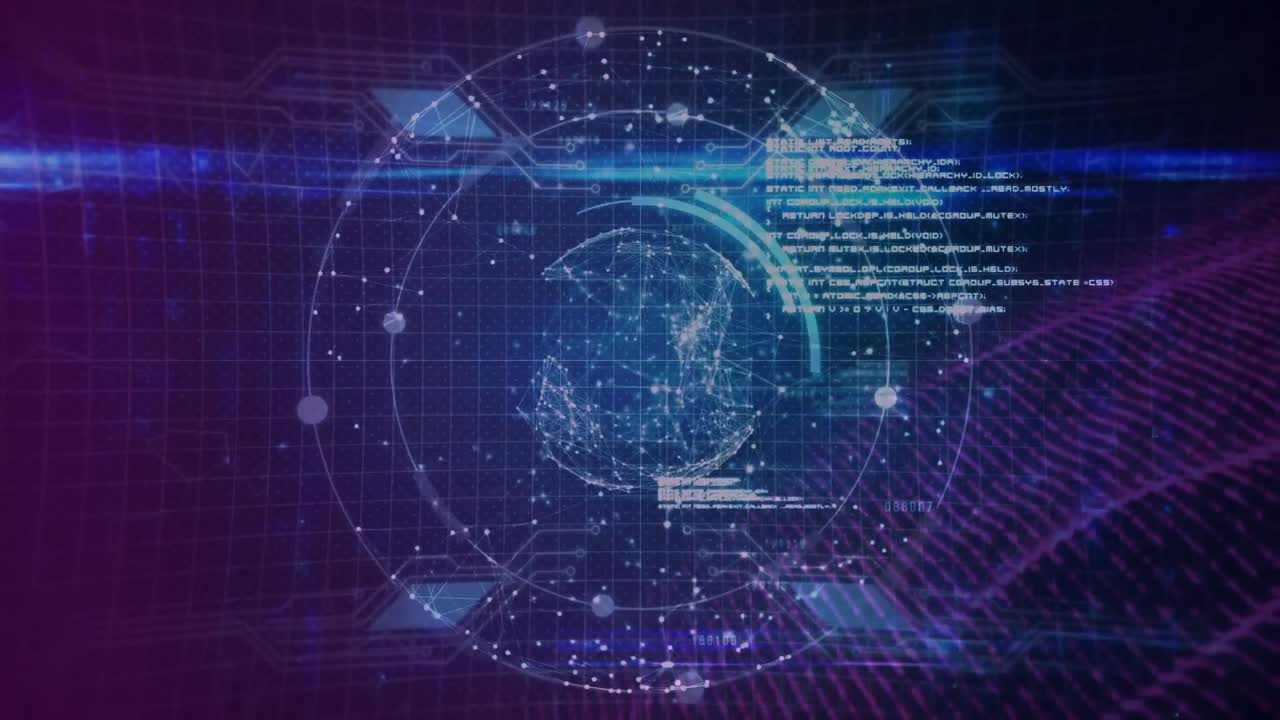 animación del globo y procesamiento de datos sobre el fondo de la marina