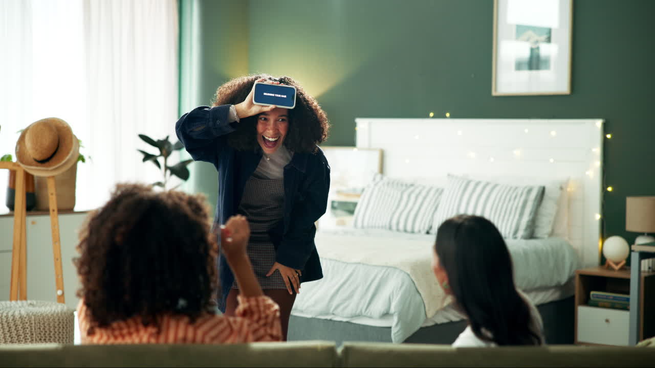 Friends playing a card game at home