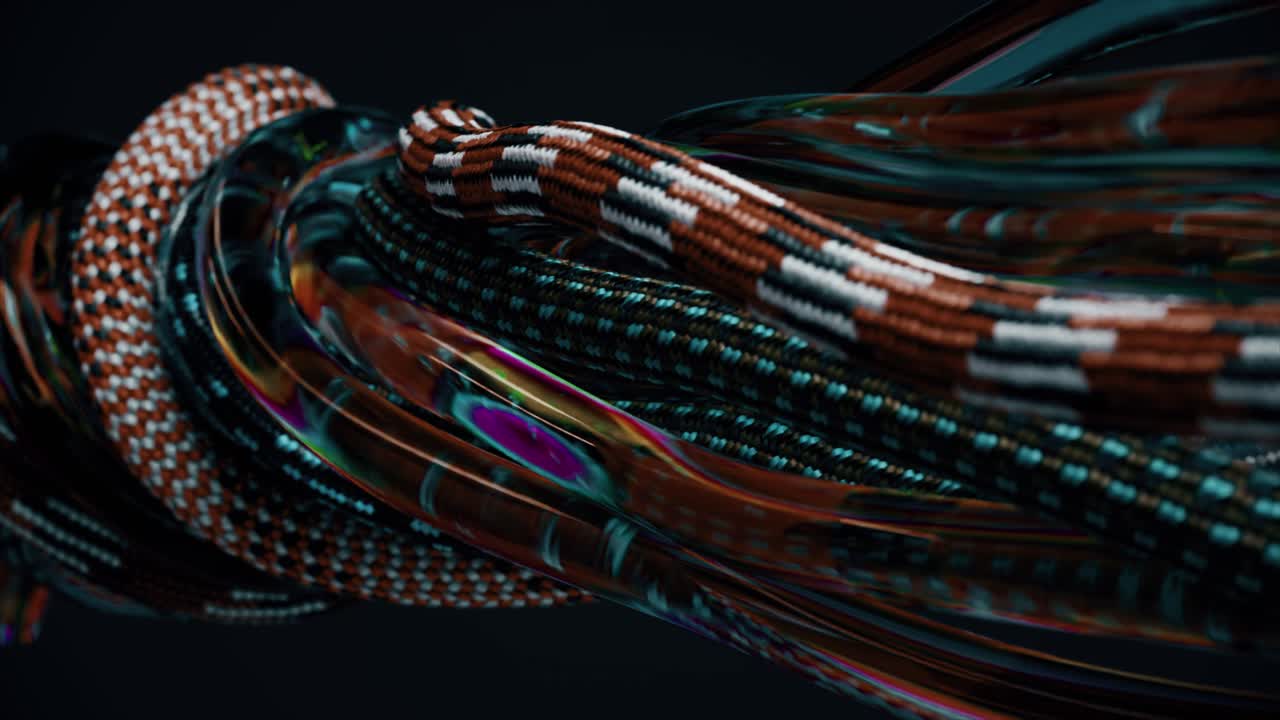 abstractas cuerdas retorcidas de colores