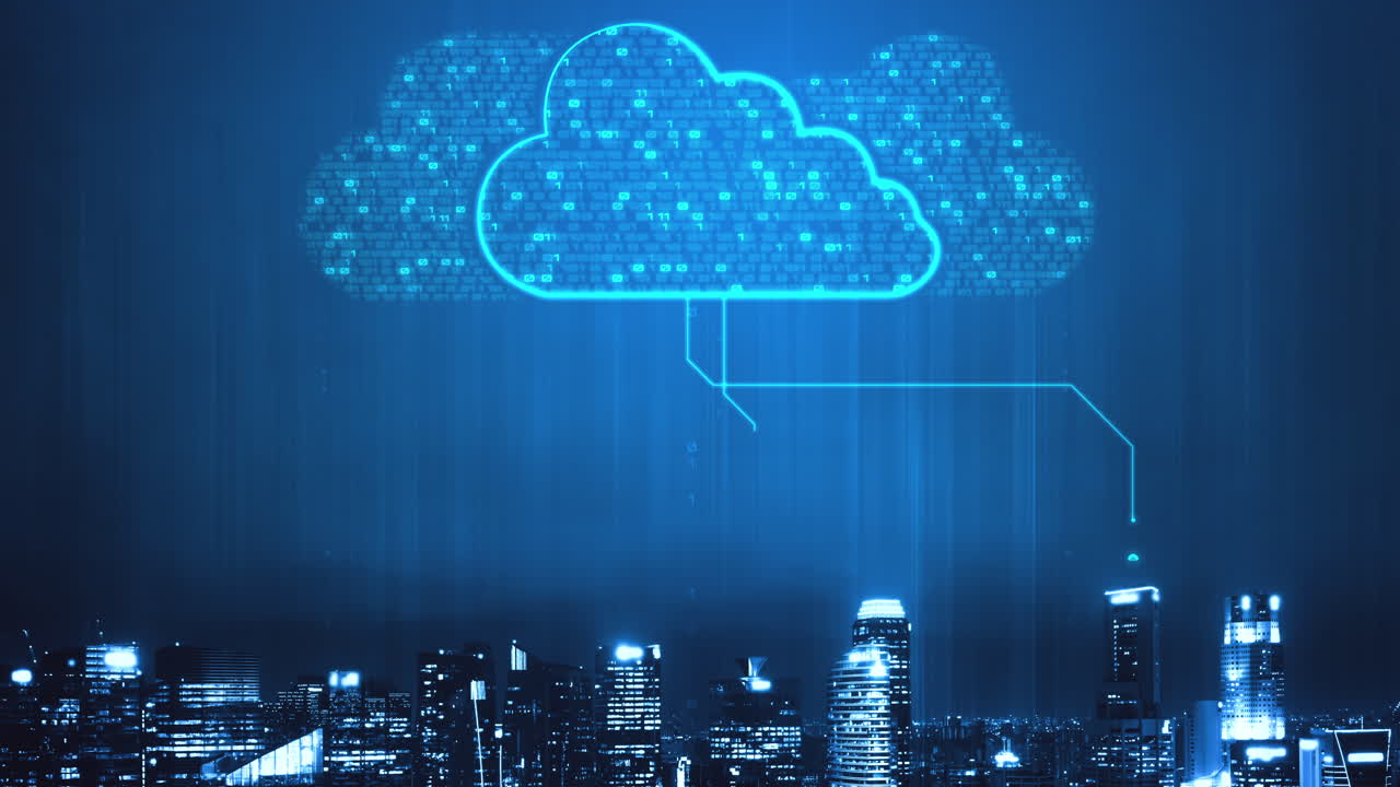 tecnología de computación en la nube y almacenamiento de datos en línea para la red de negocios astuta