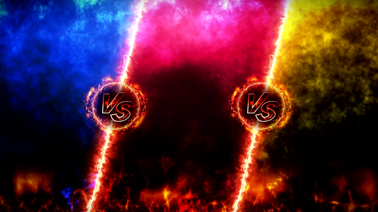 contra el fondo de la lucha, contra el fuego, animación en bucle,