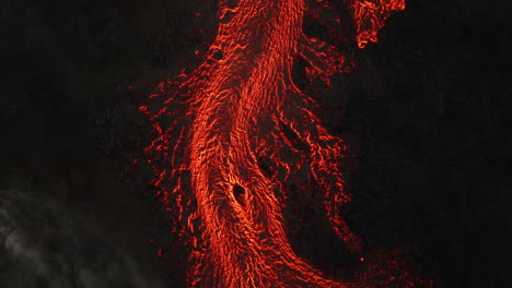 lava flow from volcano