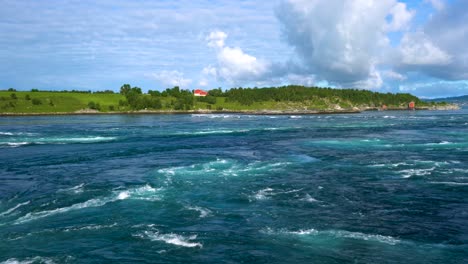 whirlpools of the maelstrom of saltstraumen, nordland, norway