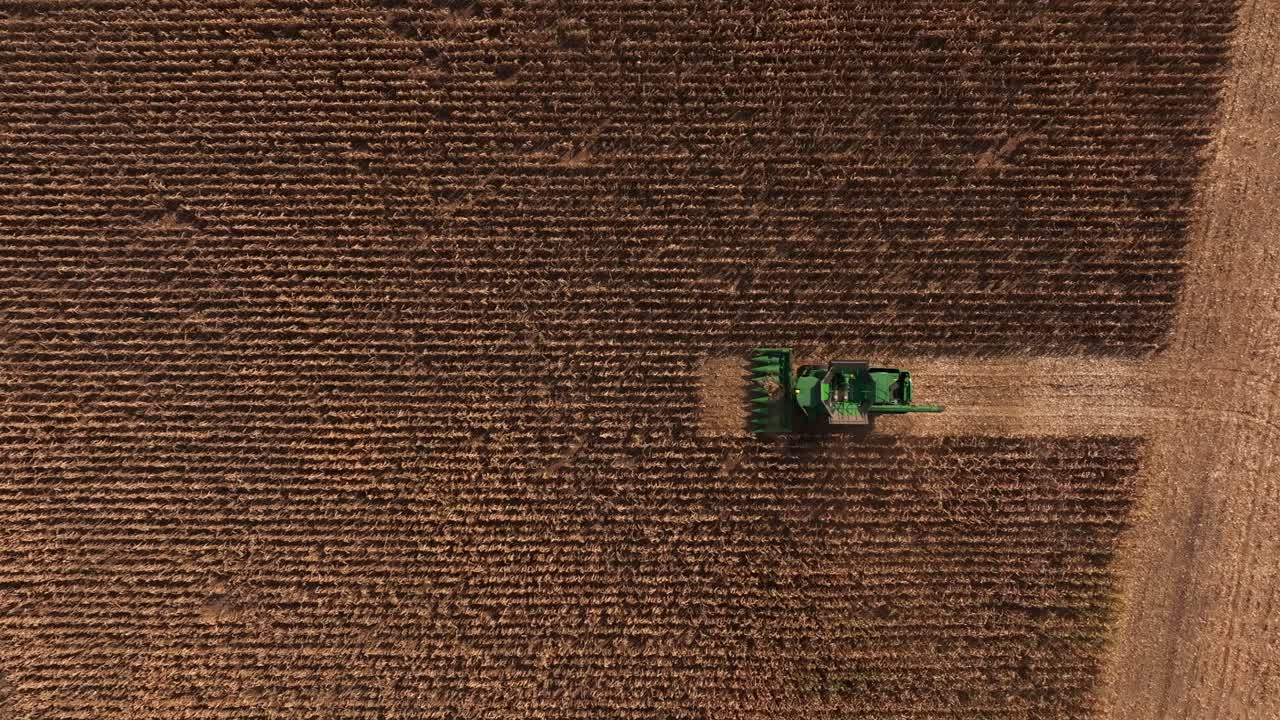 Raccolta di grano a Štětí: vista aerea con trattore nella campagna ceca