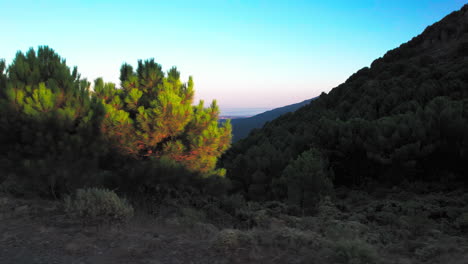 sierra de las nieves during sunset, andalusia, spain