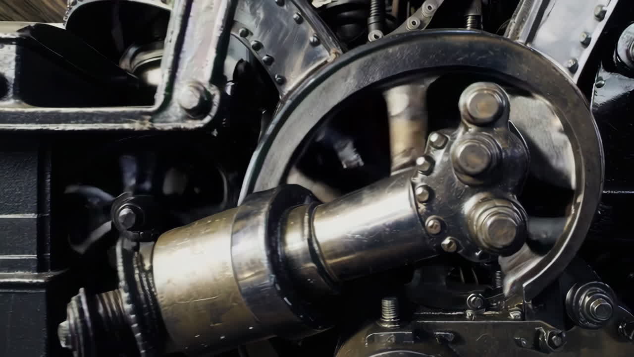 Vintage Industrial Machinery and Factory Interior