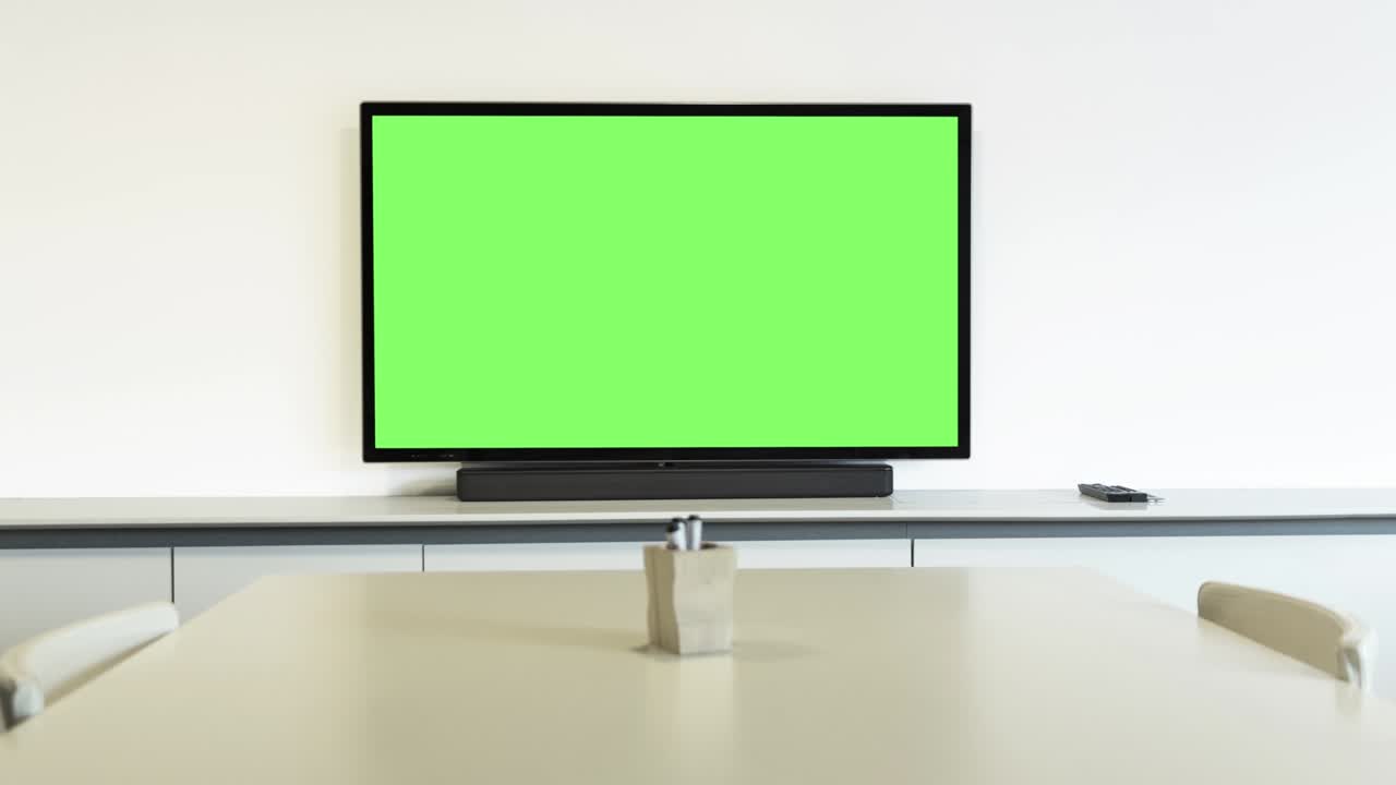 TV green screen in meeting room