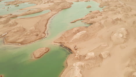 wind erosion terrain landscape, yardang landform.