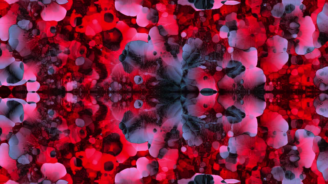 caleidoscopio abstracto como animación imágenes rojas y grises