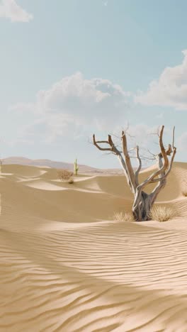 desert landscape with trees and plants