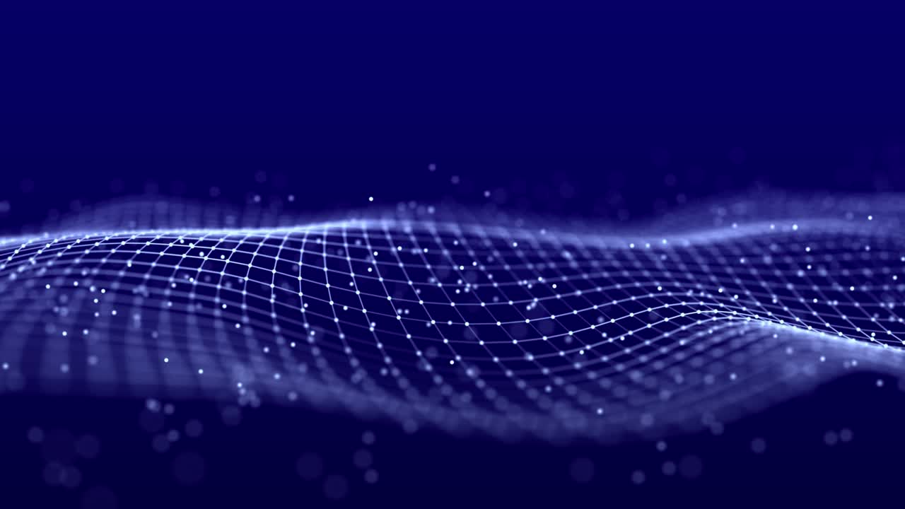 fondo futurista azul abstracto. ola tecnológica de flujo de datos de información. renderización 3d.