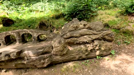 wooden sculpture near william wallace monument, stirling