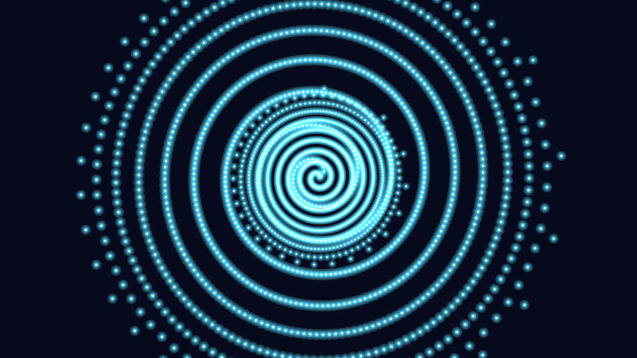 Purple swirl mystical pattern of dots unveiled