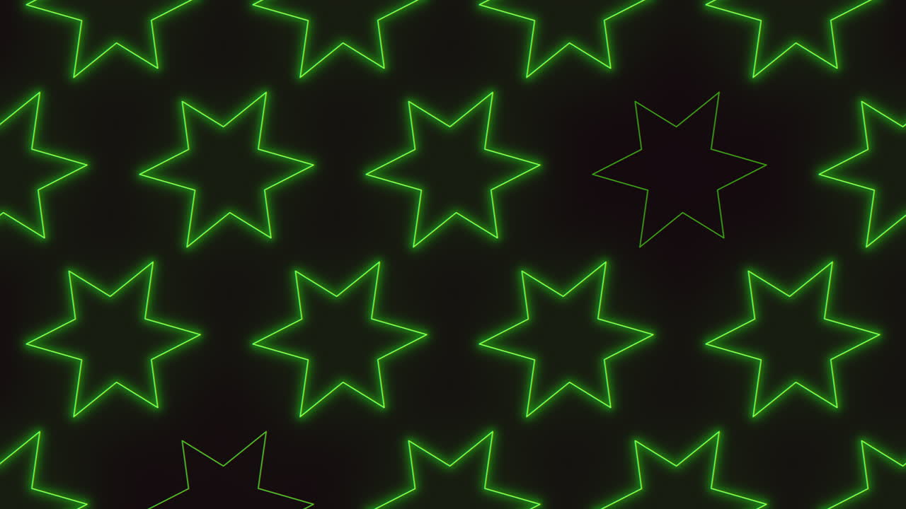 noche estrellada un patrón hipnotizante de estrellas verdes en negro