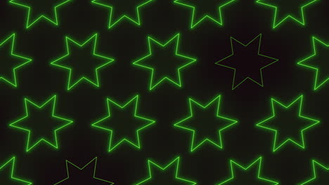 noche estrellada un patrón hipnotizante de estrellas verdes en negro
