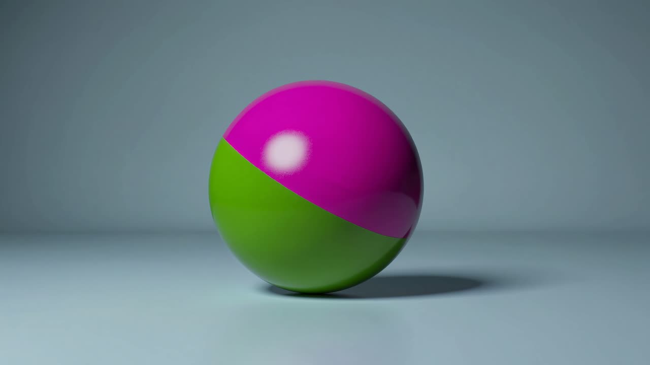 Half-Green Half-Pink Sphere