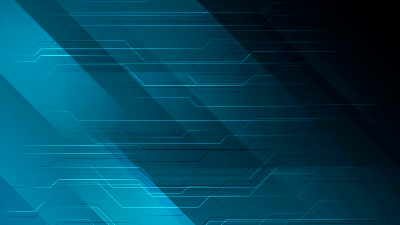 Dark blue abstract technology video animation