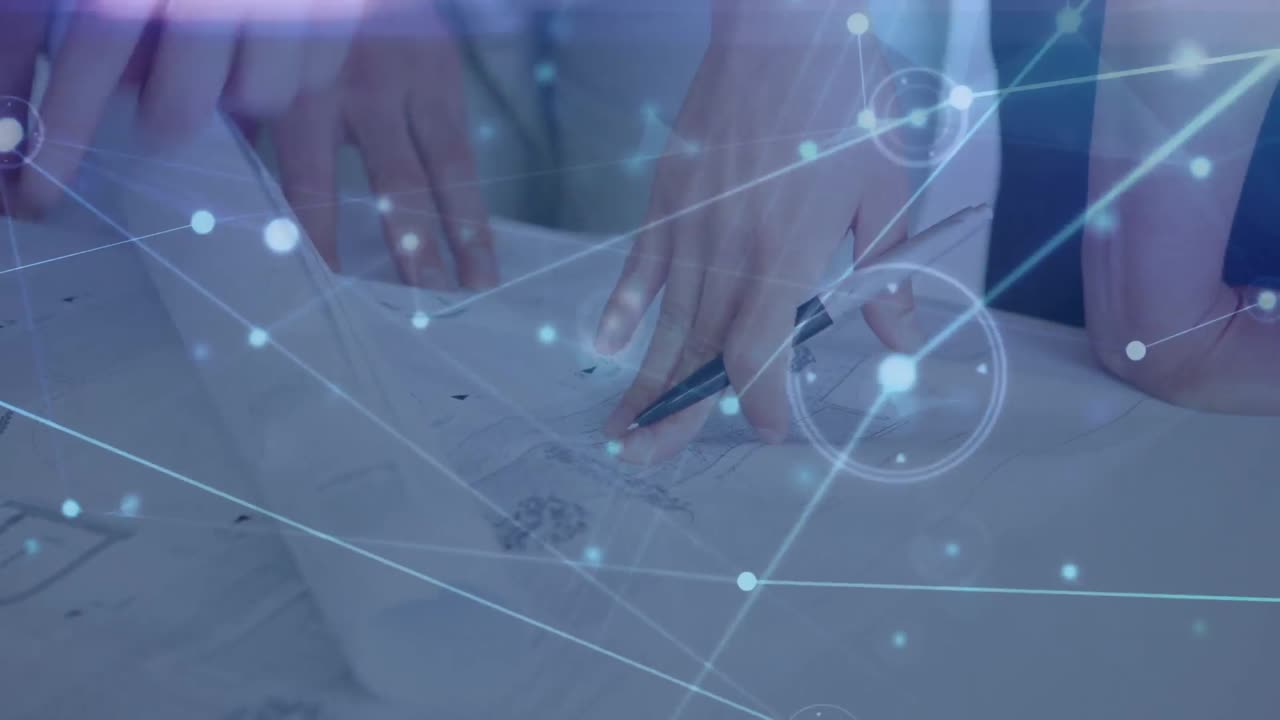 코카서스 사업가들의 손을 통해 연결 네트워크의 활성화