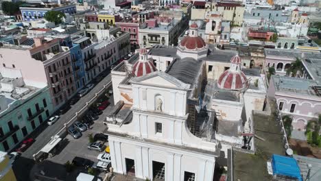 san juan bautista cathedral at san juan puerto rico drone shot 2