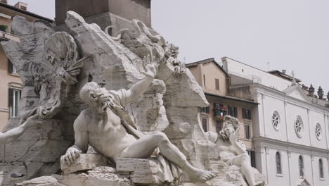 ancient roman fountain detail