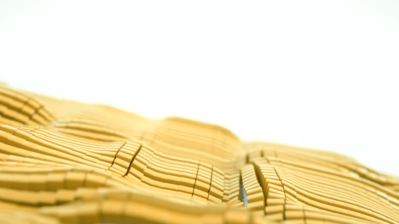 추상적인 3d 블록은 원활한 루프 파동으로 파동합니다.