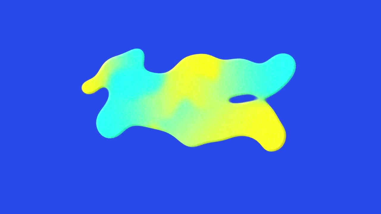 charco azul y amarillo sobre fondo azul