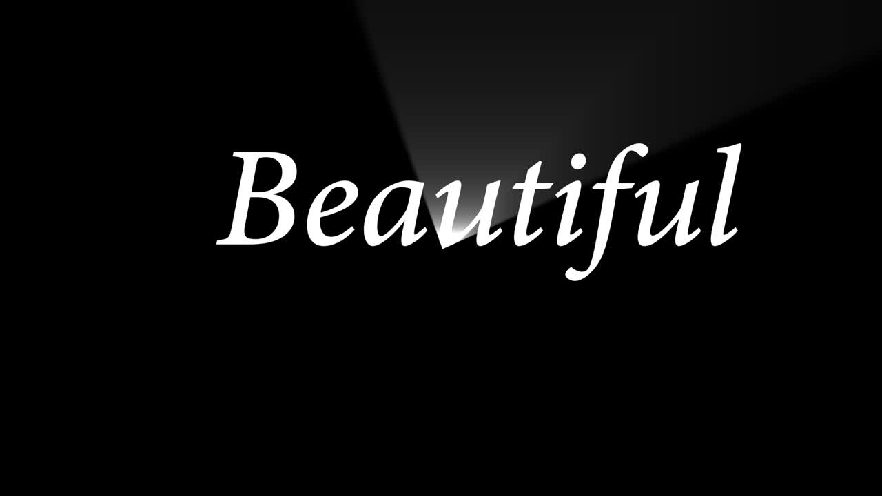 아름다운 텍스트 애니메이션 메시지 모션 그래픽