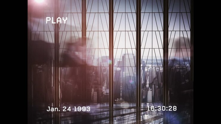 Vintage video of pedestrian walking