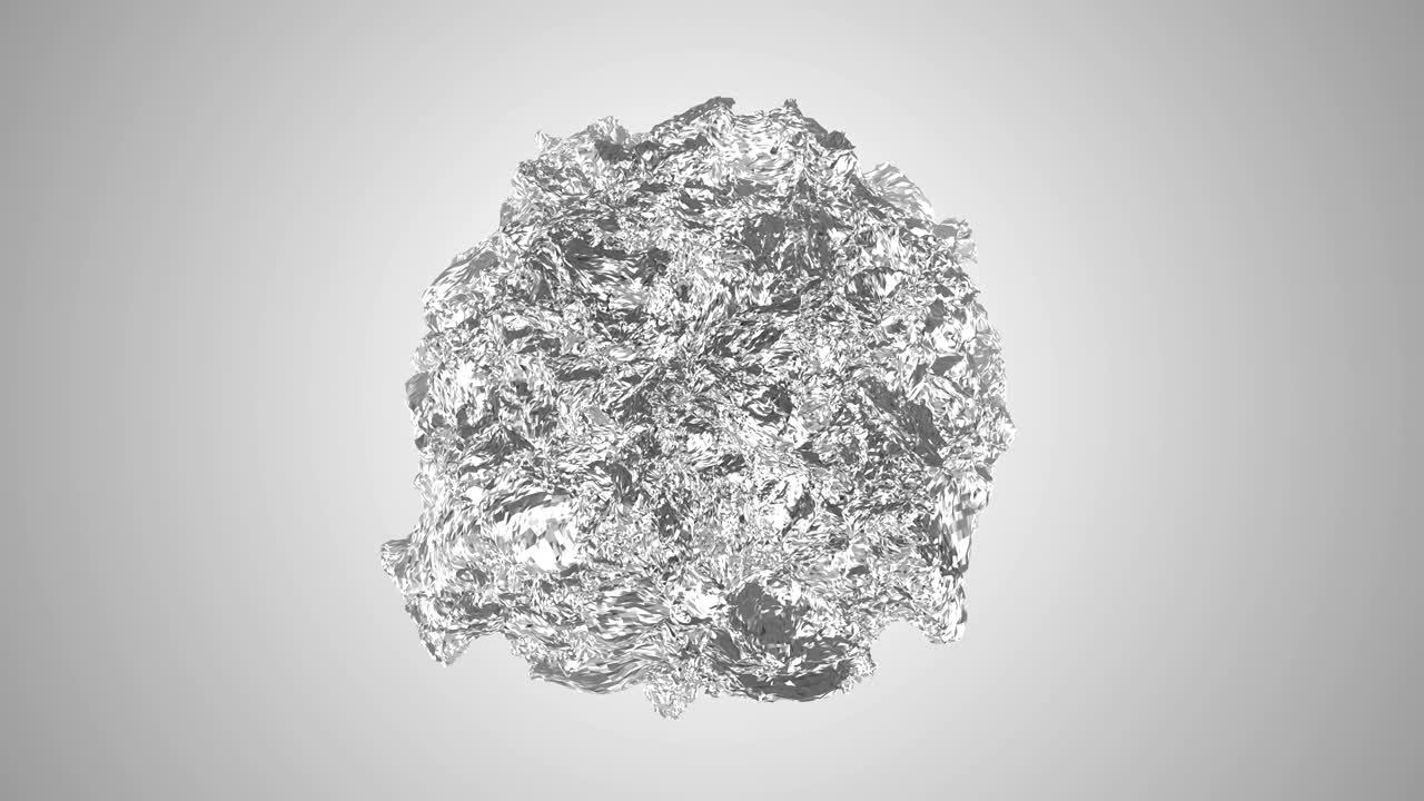 실버 알루미 구가 포일로 변하는 4k 애니메이션 비디오