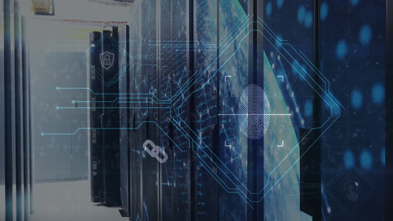 Animation of integrated circuit and fingerprint over servers