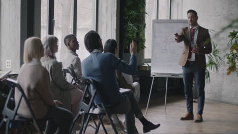 business presentation or training session