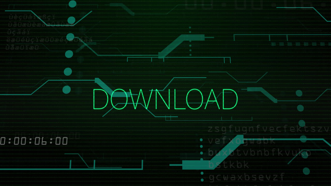 animación del texto de descarga sobre el procesamiento de datos