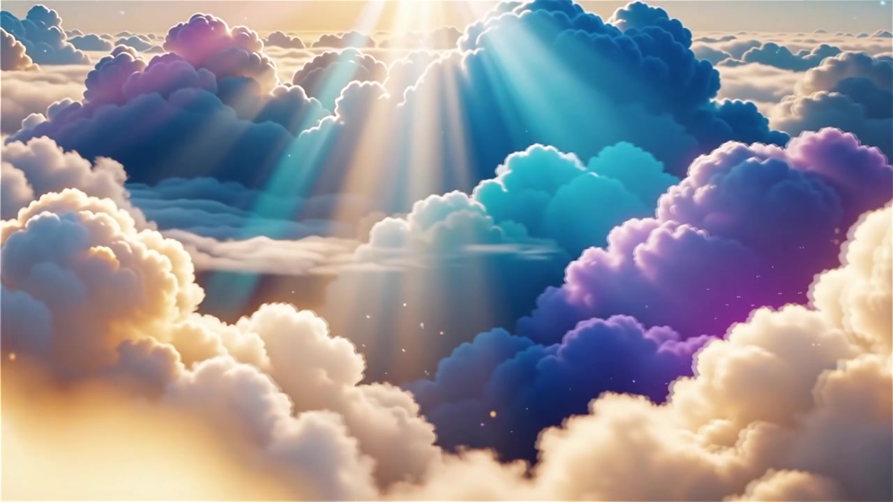 Christian Heavenly Light Worship Background