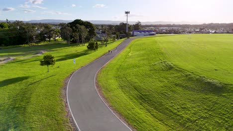 park path aerial view