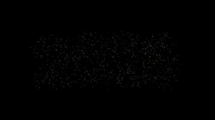 Golden New Year 2026 Numbers Reveal and Disappear with Fireworks Particles