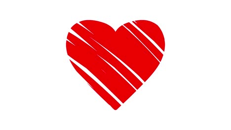 los latidos del corazón rojo