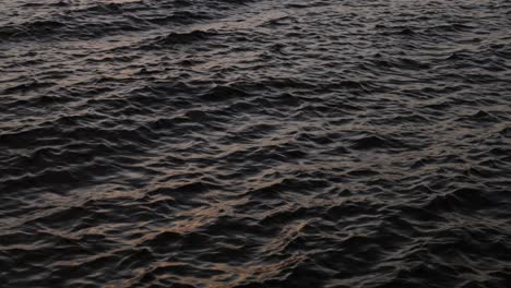 Slow-Motion-Of-Wavy-Oceanscape-During-Sunset