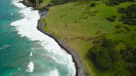 drone above a blue beach