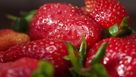 close-up of fresh strawberries