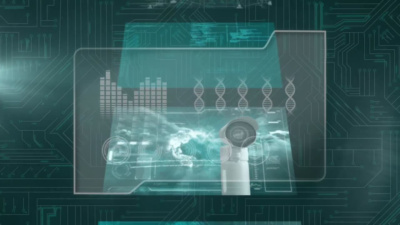 통합 회로를 통해 폴더와 움직이는 화면에 있는 다양한 데이터의 애니메이션