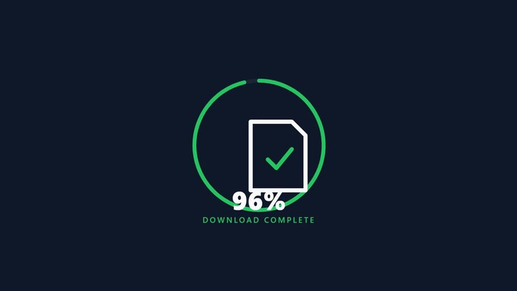 Digital File Secure Downloading Progress Bar Animation