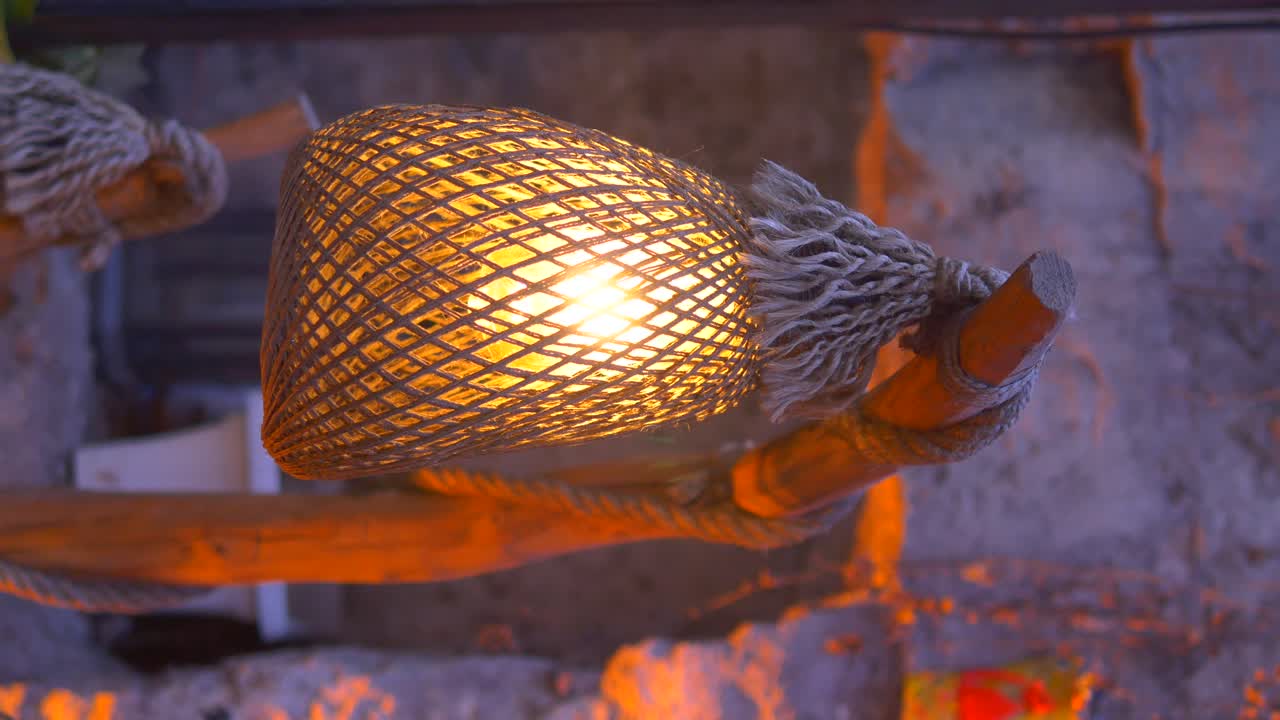 Rustic Woven Lamp