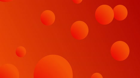 Animation-of-3D-balls-moving-against-red-background