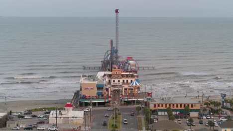 Vista-Aérea-De-La-Isla-De-Galveston,-Texas