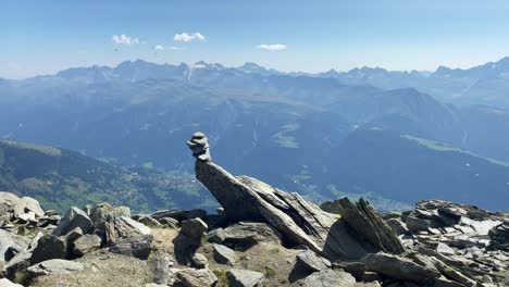 stunning panoramic view from a mountain summit