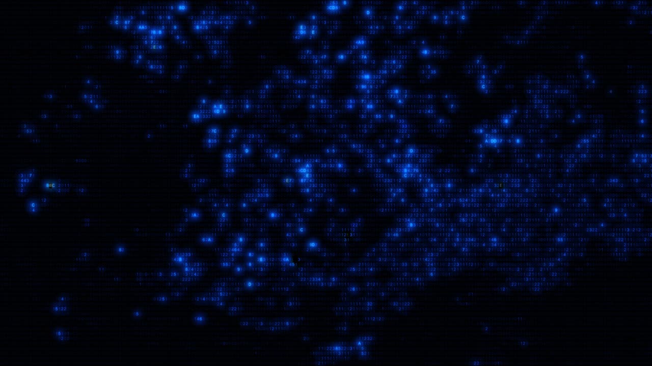 추상화 된 파란색 컴퓨터 스 코드 기계 학습 알고리즘 hud 디자인 템플릿 루프 배경