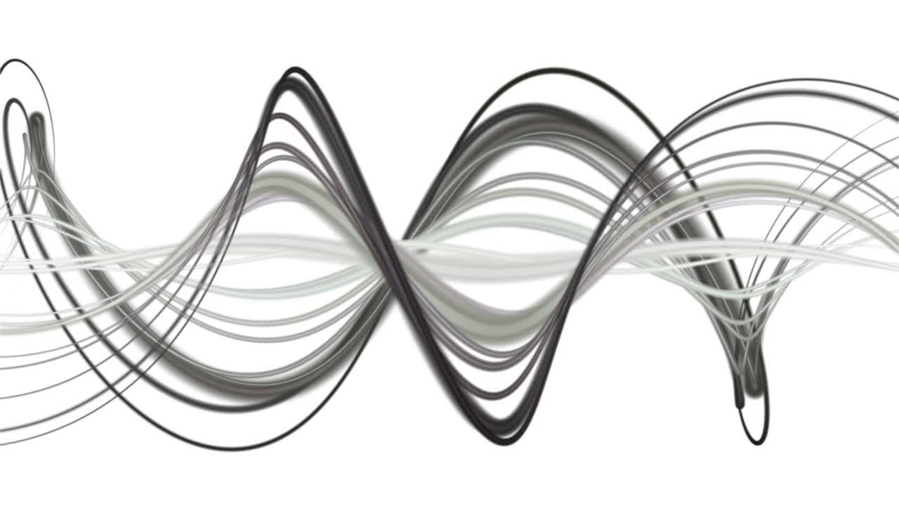 느린 동작에서 줄무 파동 객체와 환상적인 애니메이션, 4096x2304 루프 4k