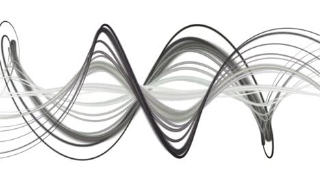 Fantastic animation with stripe wave object in slow motion, 4096x2304 loop 4K