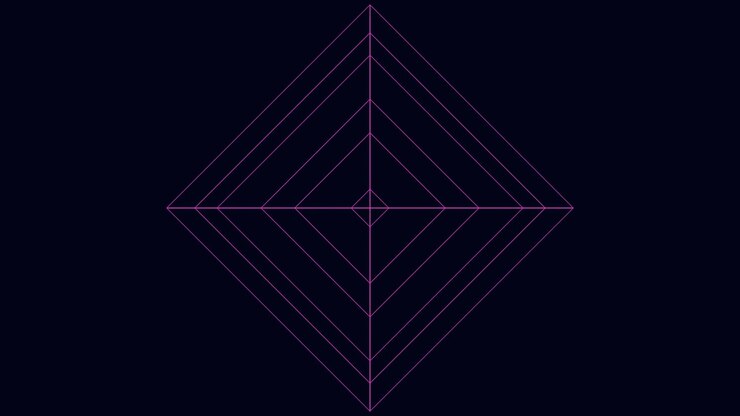 Abstract Geometric Shapes In Purple Against A Dark Background