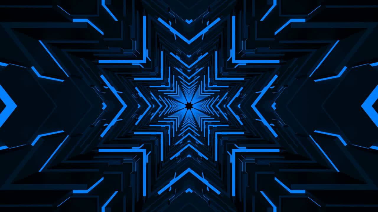 túnel de tecnología de fondo azul